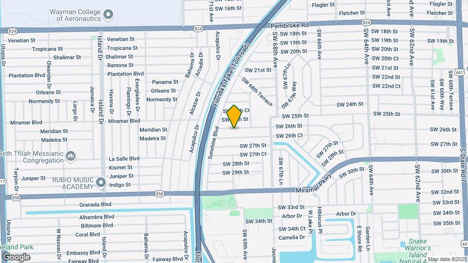 6980 SW 26th St Map and Location Details