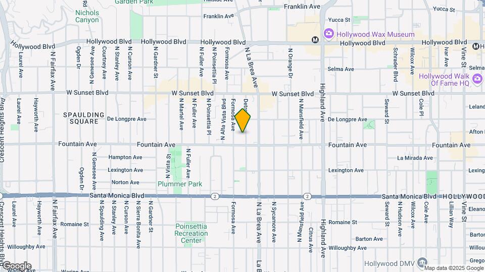 1323-1327 N Detroit St Map and Location Details