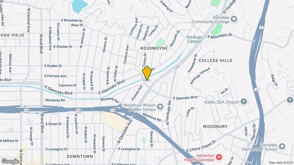 1031 E Glenoaks Blvd Map and Location Details