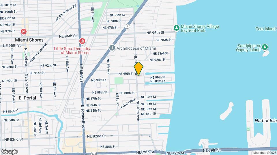 8941 NE 10th Ave Map and Location Details