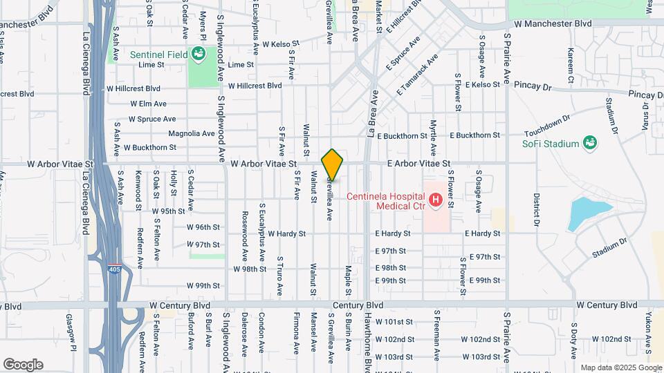 930 S Grevillea Ave Map and Location Details