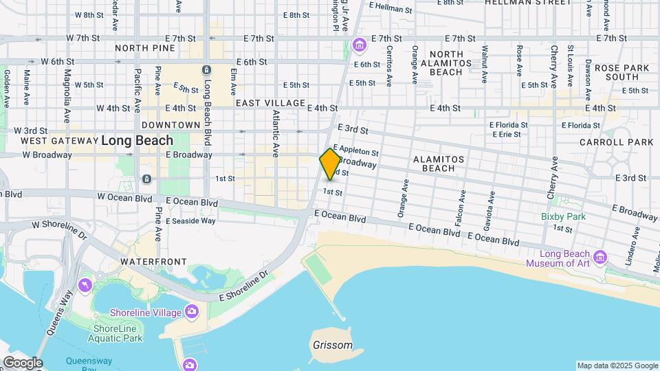 833 E 1st St Map and Location Details