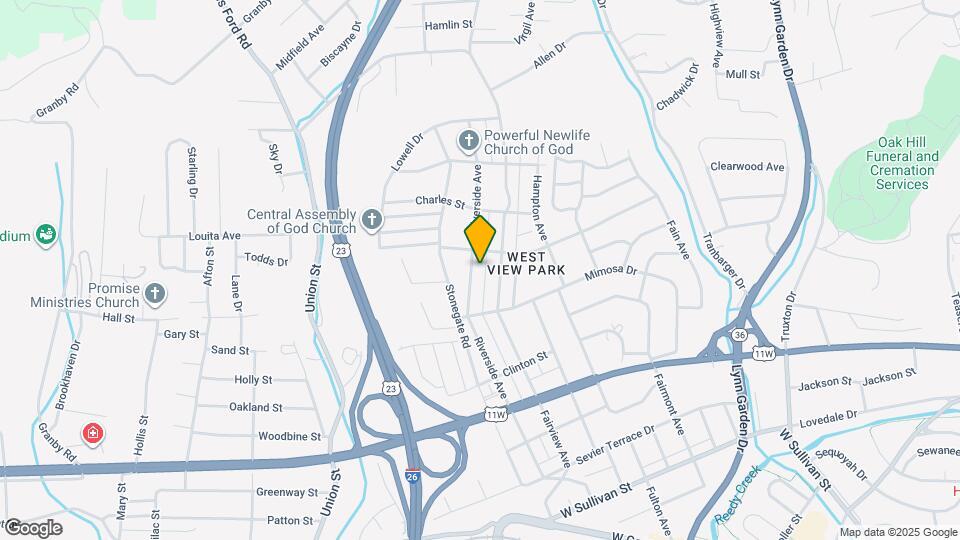 1041 Riverside Ave Map and Location Details