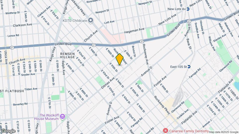 724 E 96th St, Unit 1st Floor Map and Location Details