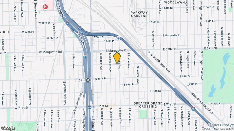 6800 S Indiana Ave Map and Location Details