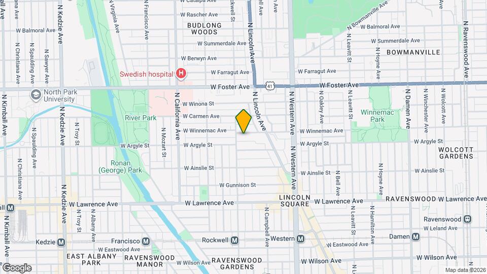 2549 W Winnemac Ave, Unit 1 Map and Location Details