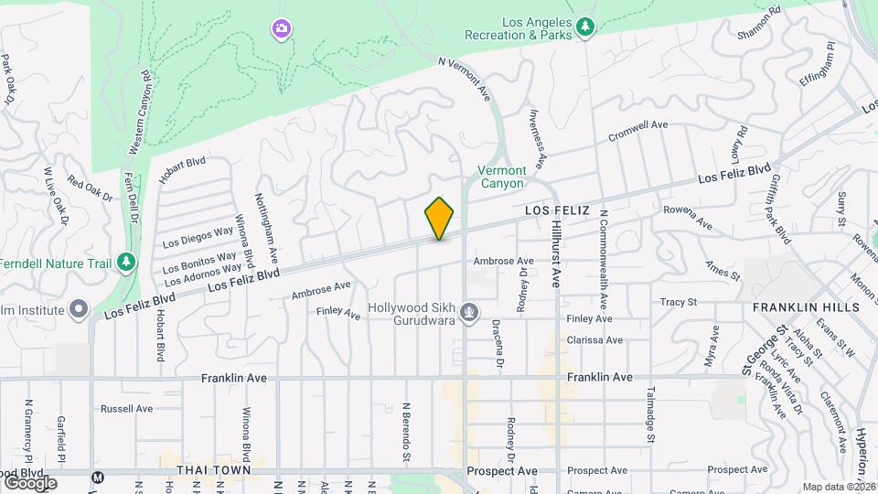 4734 Los Feliz Blvd Map and Location Details
