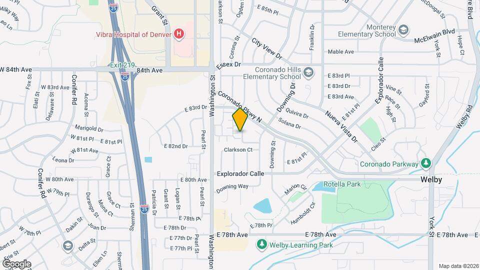 8184 Washington St Mapa y Detalles de la Ubicación