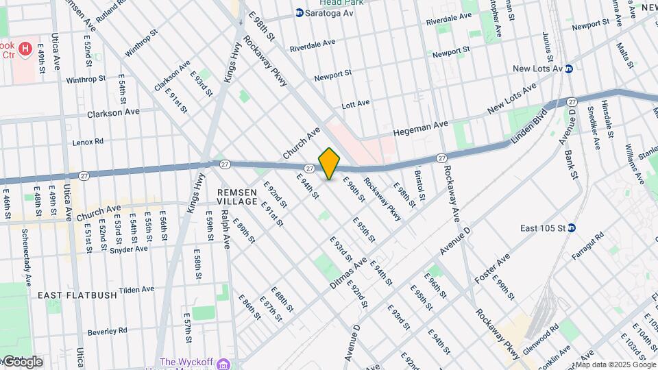 597 E 95th St Map and Location Details