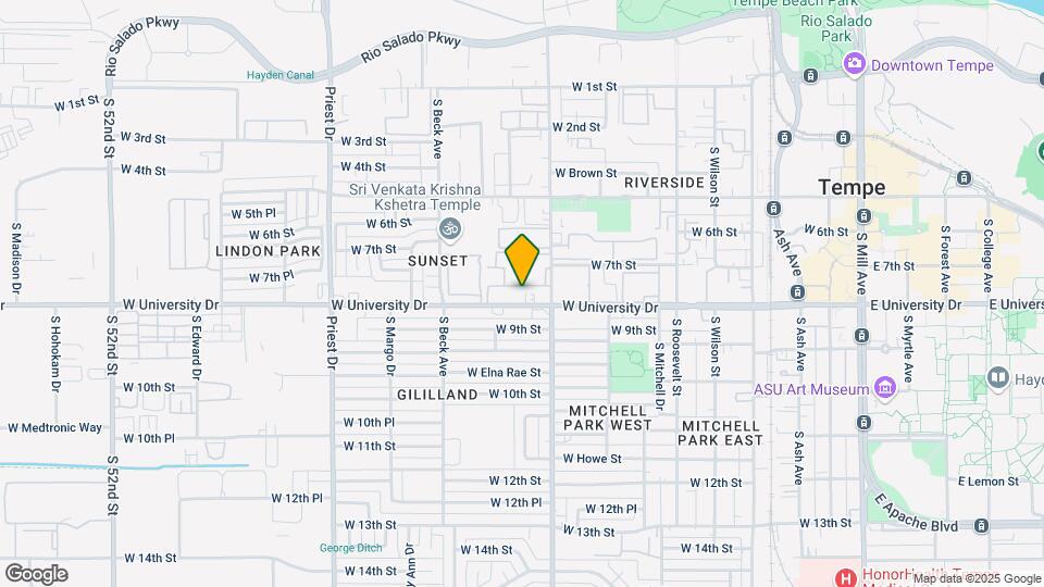 1010 W University Dr Map and Location Details