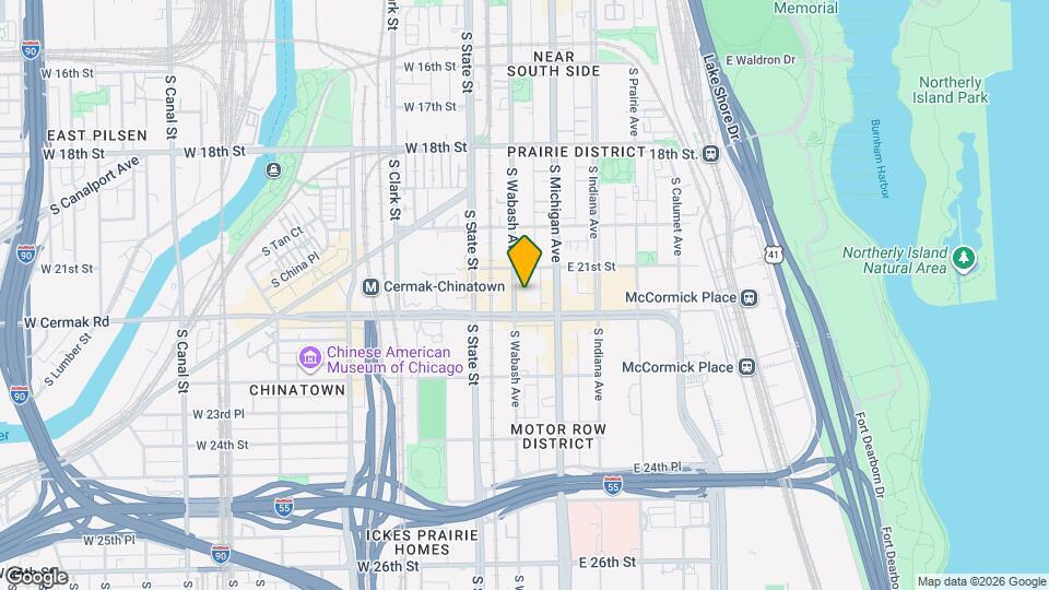 2121 S Wabash Ave Mapa y Detalles de la Ubicación