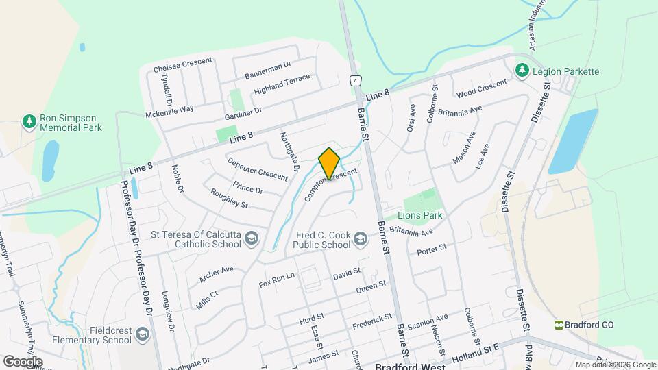 52 Compton Crescent Map and Location Details