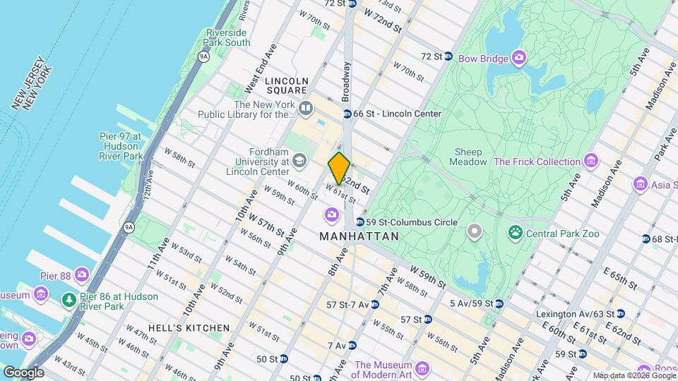43 W 61st St Map and Location Details