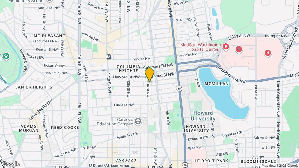 2807 11th St NW, Unit BASEMENT Map and Location Details