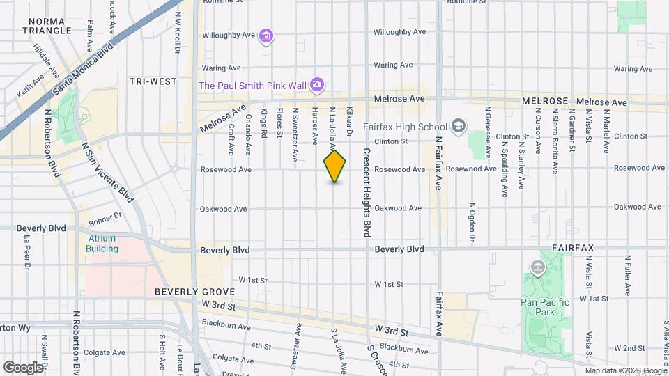 436 N La Jolla Ave Map and Location Details