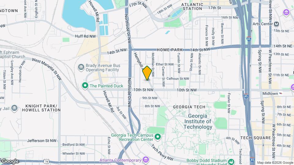 1014 Hemphill Ave NW Map and Location Details