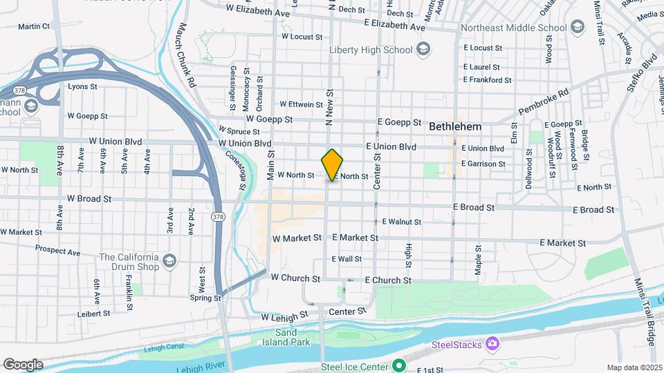 636 N New St Map and Location Details