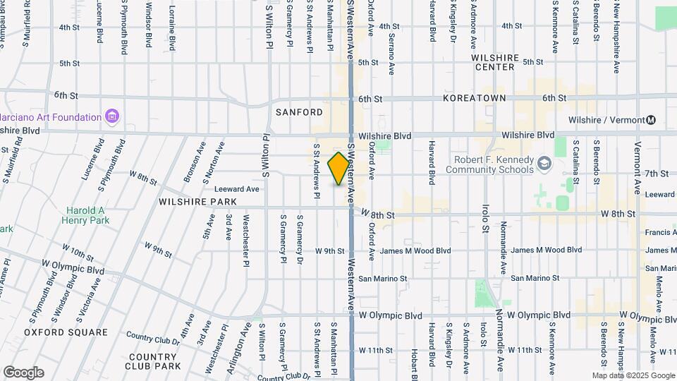 722 S Manhattan Pl Map and Location Details