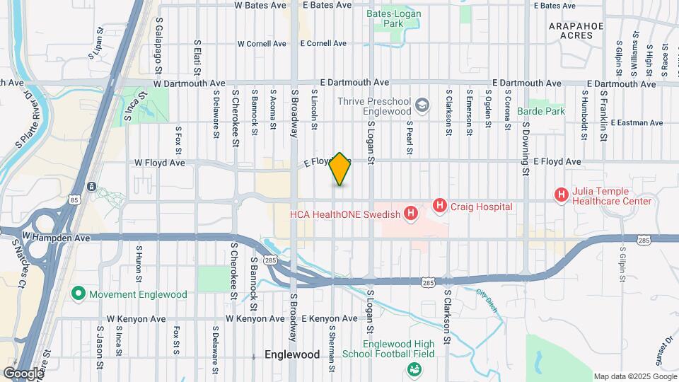 3376 S Sherman St Map and Location Details