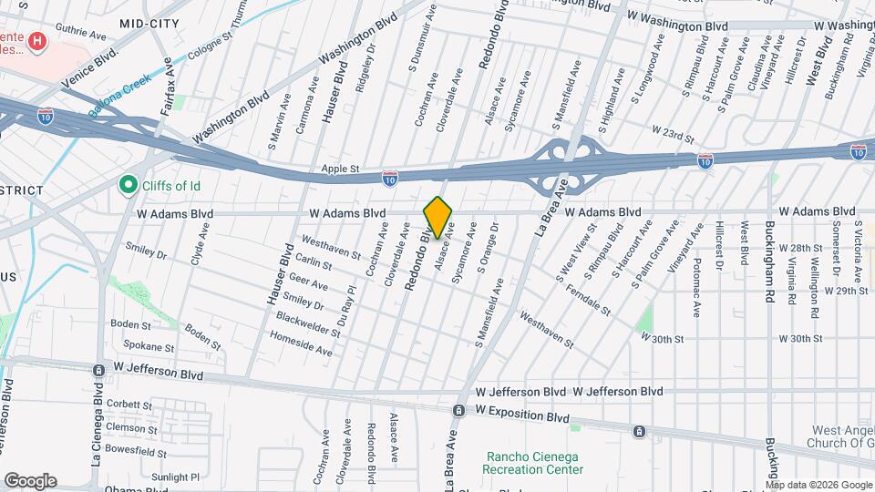 2715 1/2 Alsace Ave, Unit 2715 one half Map and Location Details