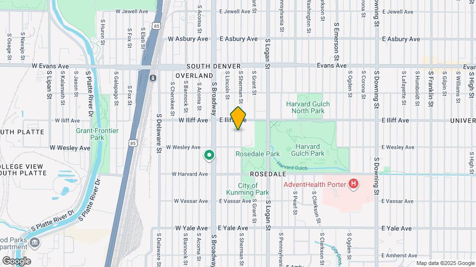 2353 S Sherman St Mapa y Detalles de la Ubicación