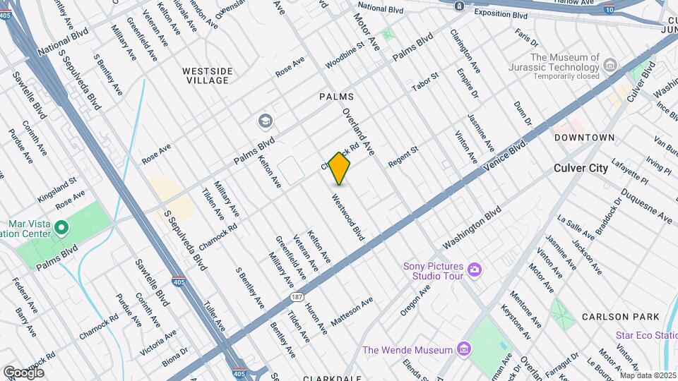 3652 Westwood Blvd Map and Location Details