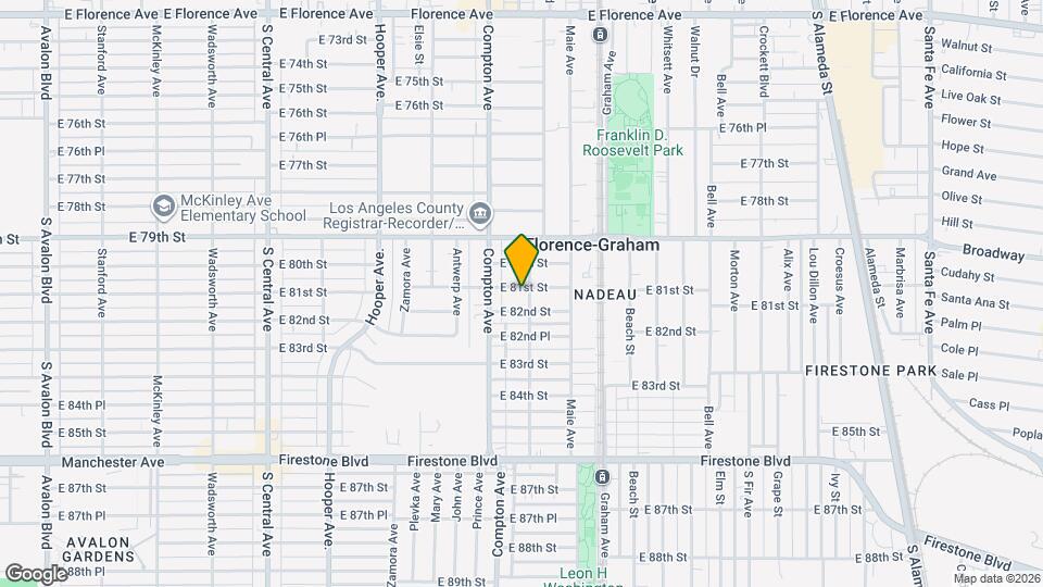 1536 E 81st St Map and Location Details