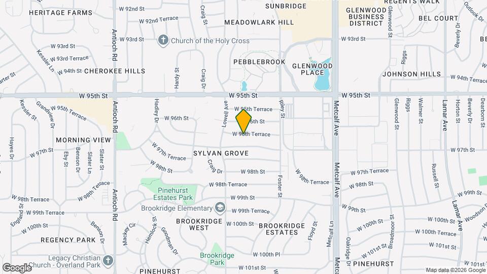 7715 W 96th Terrace Map and Location Details