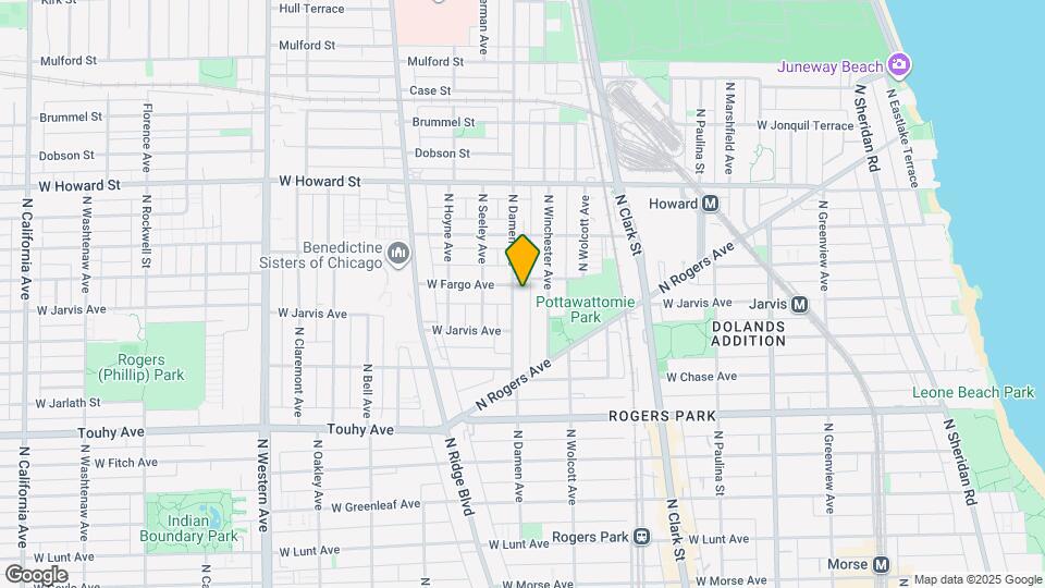 7371 N Damen Ave Map and Location Details