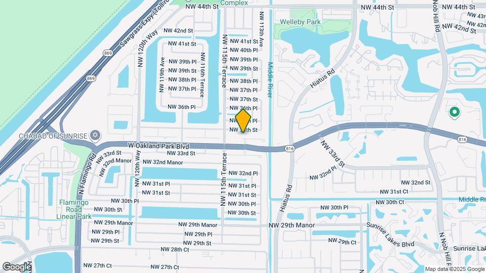 11425 NW 34th Pl Map and Location Details