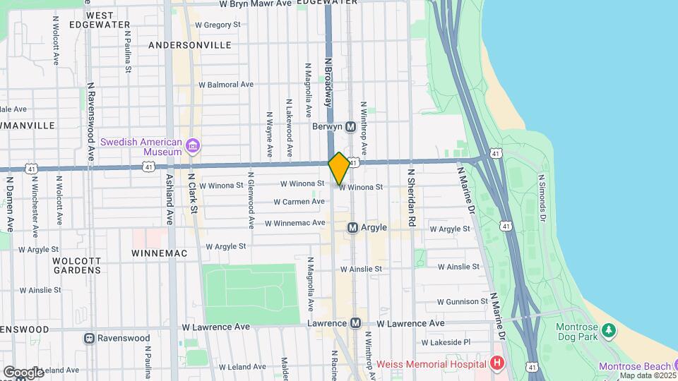 1135 W Winona St Mapa y Detalles de la Ubicación