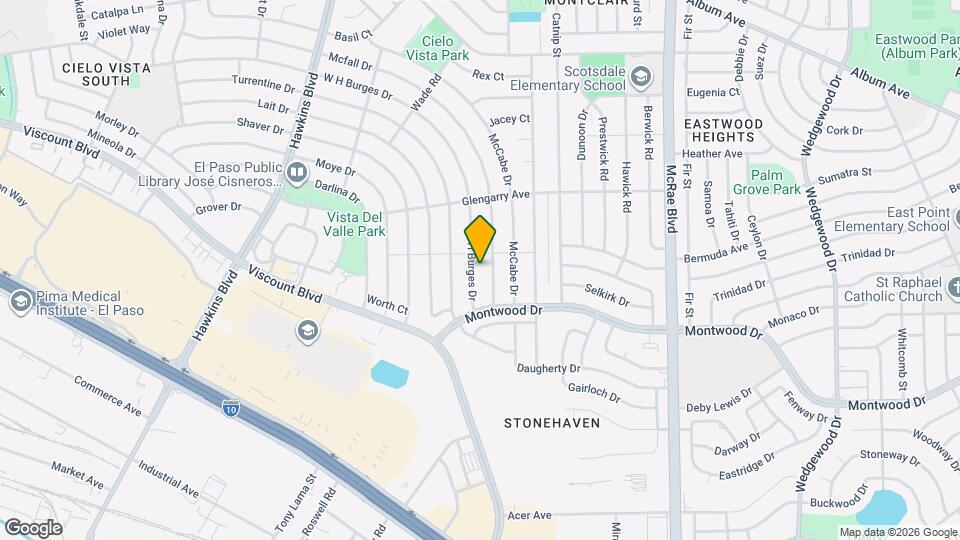 9309 W H Burges Dr Map and Location Details