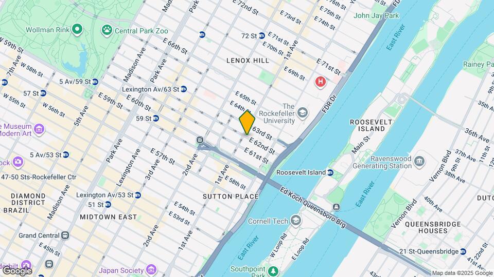 400 E 62nd St Map and Location Details