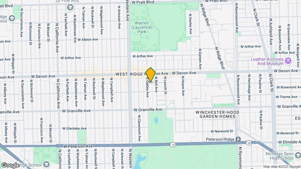 6321 N Oakley Ave Map and Location Details