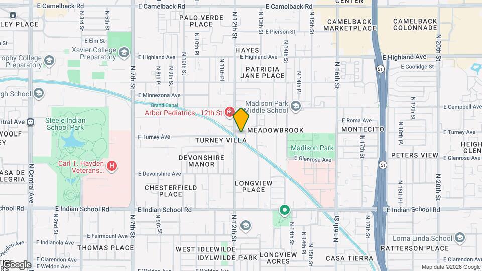 4401 N 12th St, Unit Downtown Phoenix Condo Map and Location Details