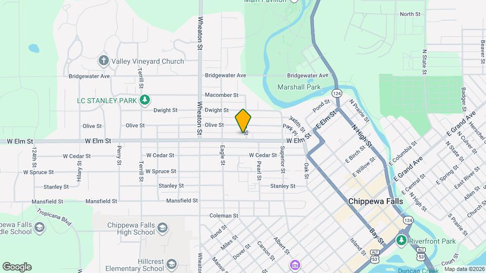 302 W Elm St, Unit 2 Map and Location Details