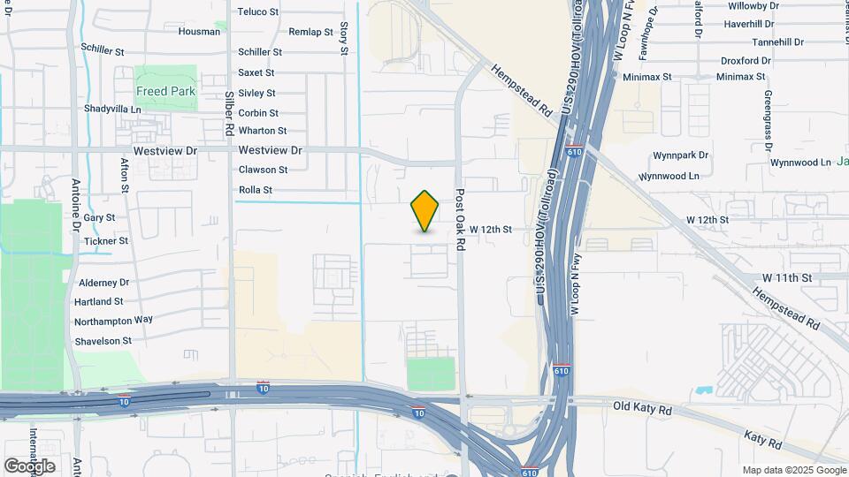 1256 N Post Oak Rd Mapa y Detalles de la Ubicación