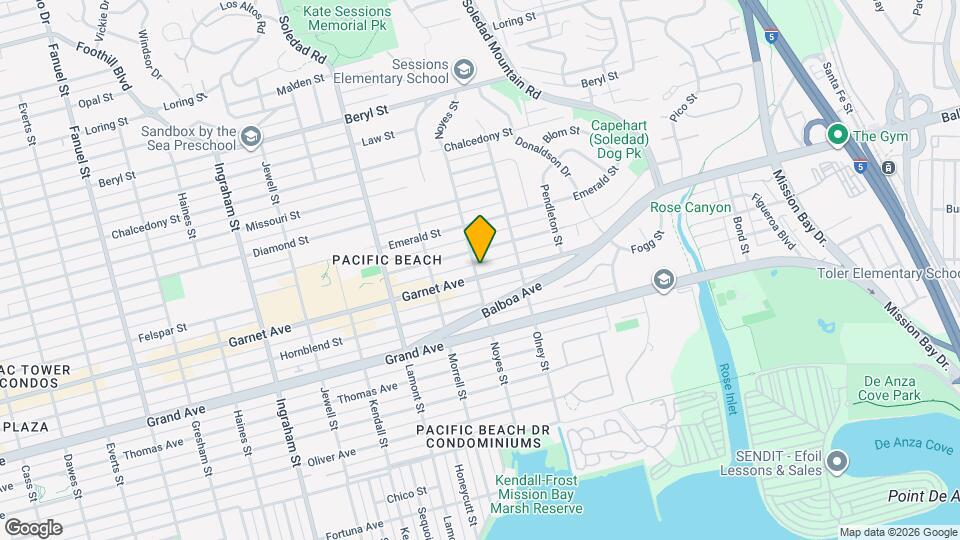 2108 Garnet Ave Map and Location Details