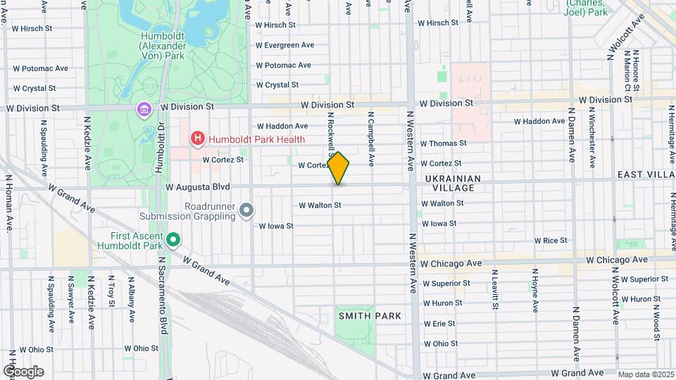 2553 W Augusta Blvd, Unit Garden apartment Map and Location Details