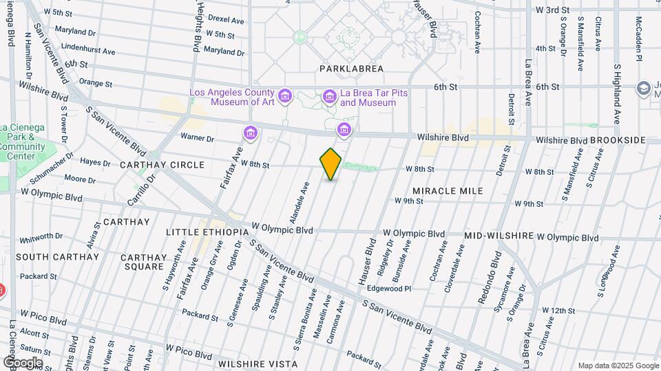 833 S Curson Ave Map and Location Details