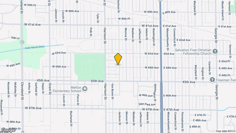 624 W 44th Ave Map and Location Details