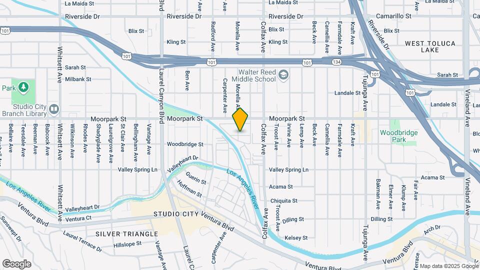 11730 Moorpark St Mapa y Detalles de la Ubicación
