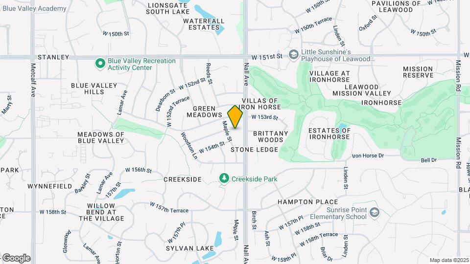 5509 W 153rd Terrace Map and Location Details
