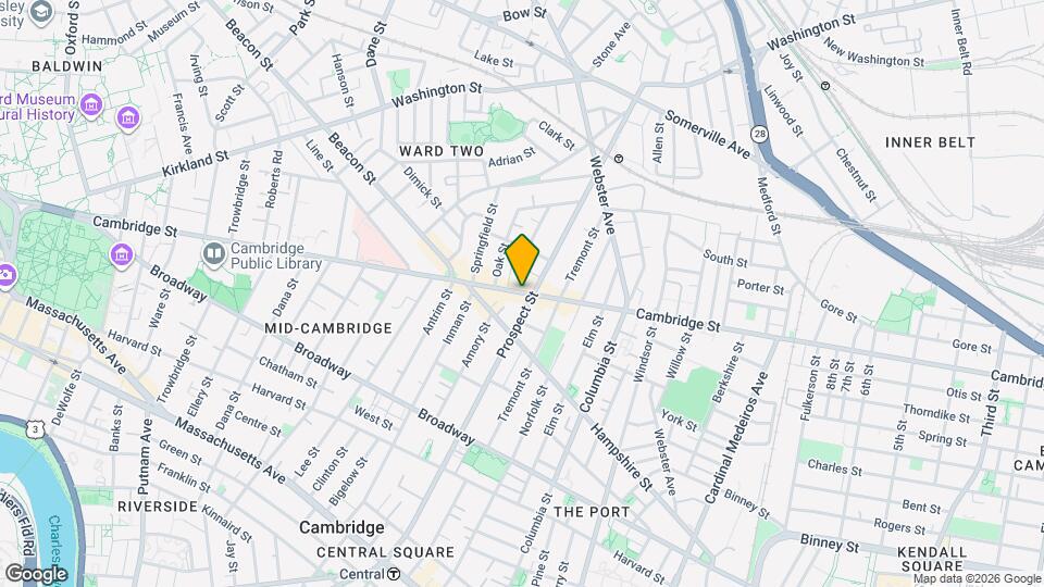 1264 Cambridge St, Unit 3B Mapa y Detalles de la Ubicación