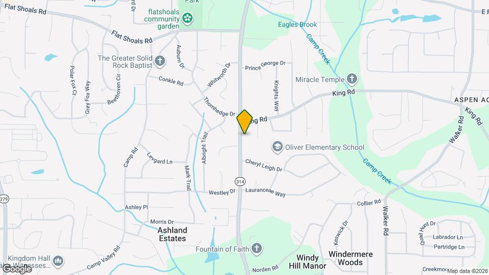 6454 W Fayetteville Rd Map and Location Details
