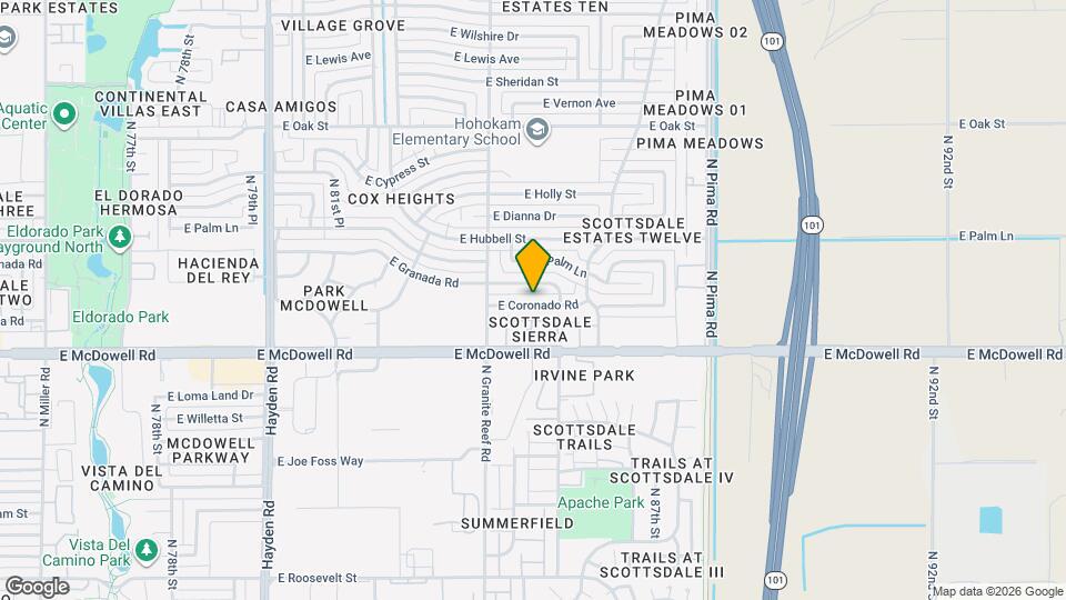 8444 E Coronado Rd Map and Location Details