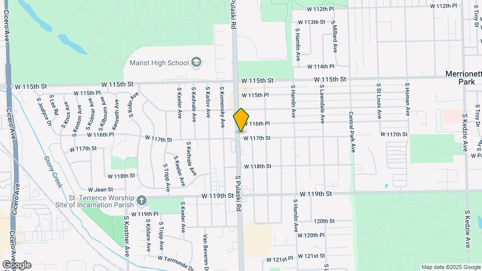 11657 S Pulaski Rd Map and Location Details
