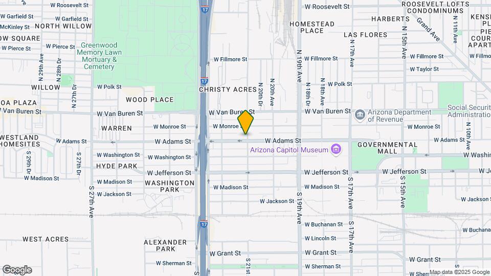 2104 W Adams St Map and Location Details