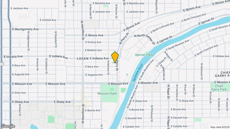1223 E Nora Ave Map and Location Details