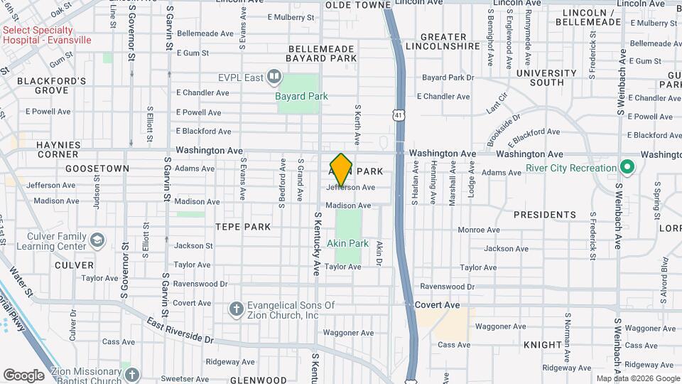 1023 Jefferson Ave Map and Location Details